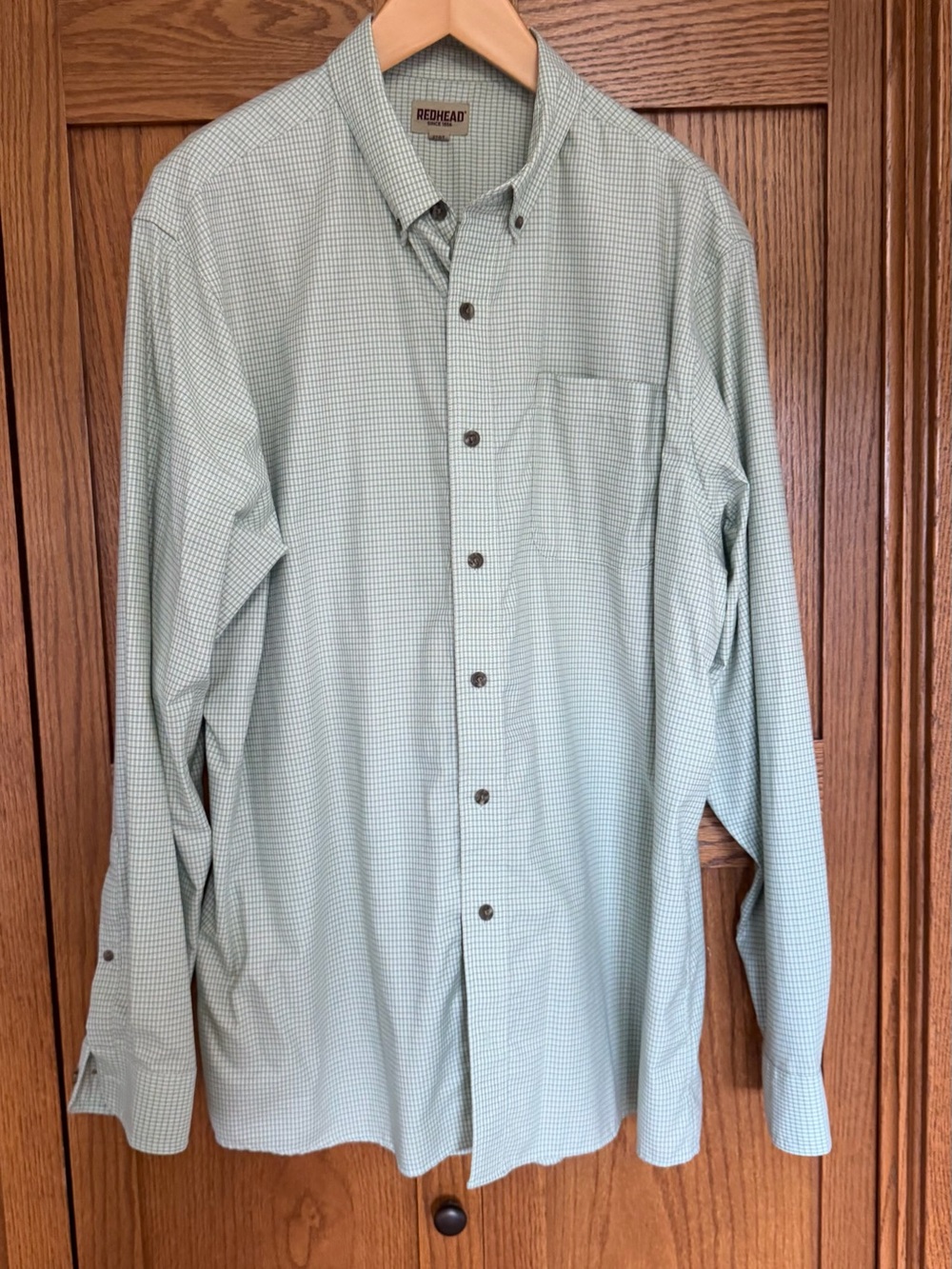 RedHead Men's Mint Green Micro-Check Button-Down Shirt